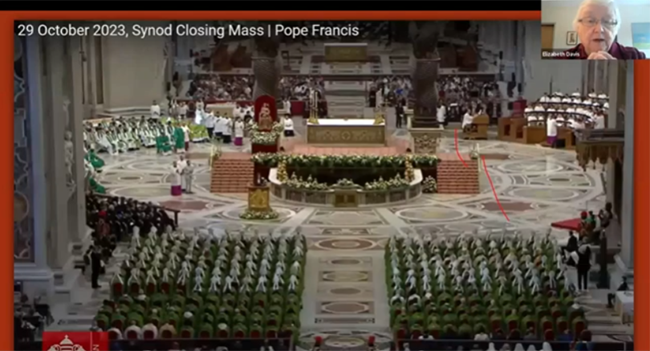 지난 1월 엘리자베스 수녀가 ‘가톨릭 여성평등 네트워크’(CNWE) 초청으로 '국제 가톨릭 교회개혁 네트워크'(CCRI)의 강의와 비슷한 내용으로 강연했다. (이미지 출처 =&nbsp;<a data-cke-saved-href="https://www.youtube.com/@rndmcanada4097" href="https://www.youtube.com/@rndmcanada4097">RNDM Canada</a>가 유튜브에 올린 동영상 갈무리)